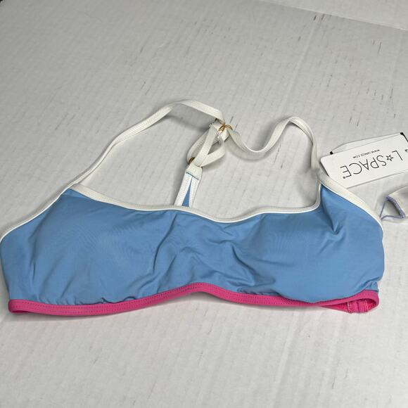 L*Space Pamela Tankini Top in Aura-White-Bubblegum NWT Size Small - Picture 3 of 8